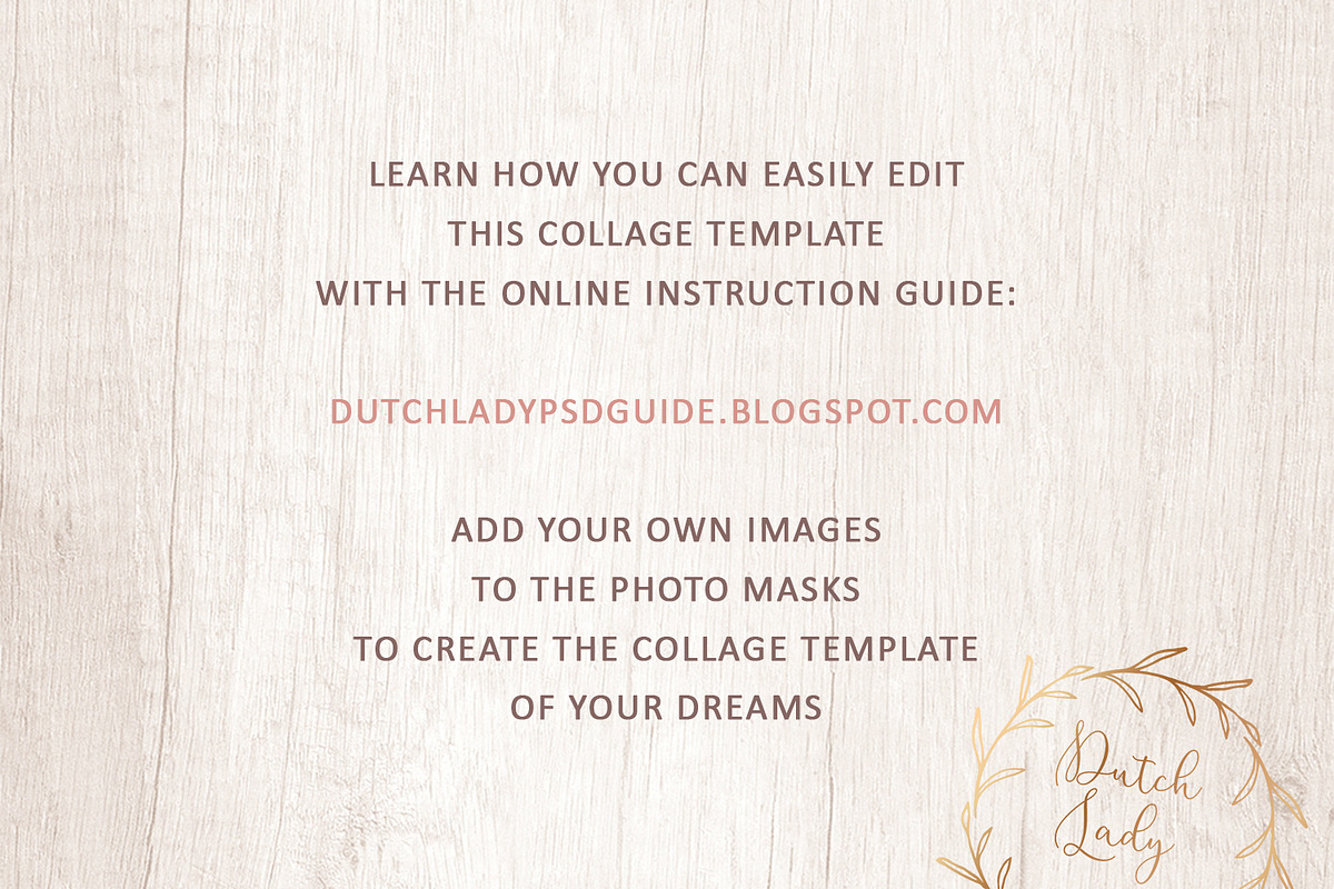 PSD Photo Collage Template #2, a Stationery Template by The Dutch Lady Designs (Photo 5 of 5)