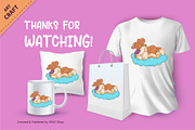 Sleeping Cartoon Dog. Clipart., an Animal Illustration by KENO Mascots (Thumbnail 3 of 3)