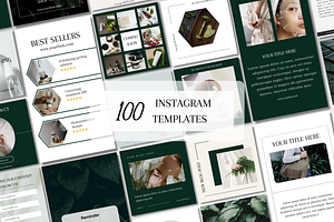 100 Green Instagram Templates Canva