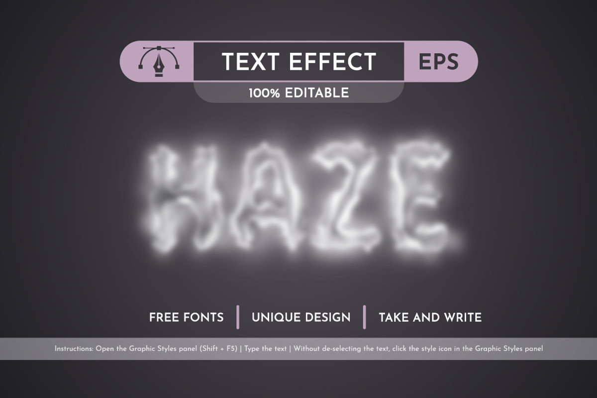 Smoke Editable Text Effect, a Layer Style Add-On by rwgusev (Photo 4 of 6)