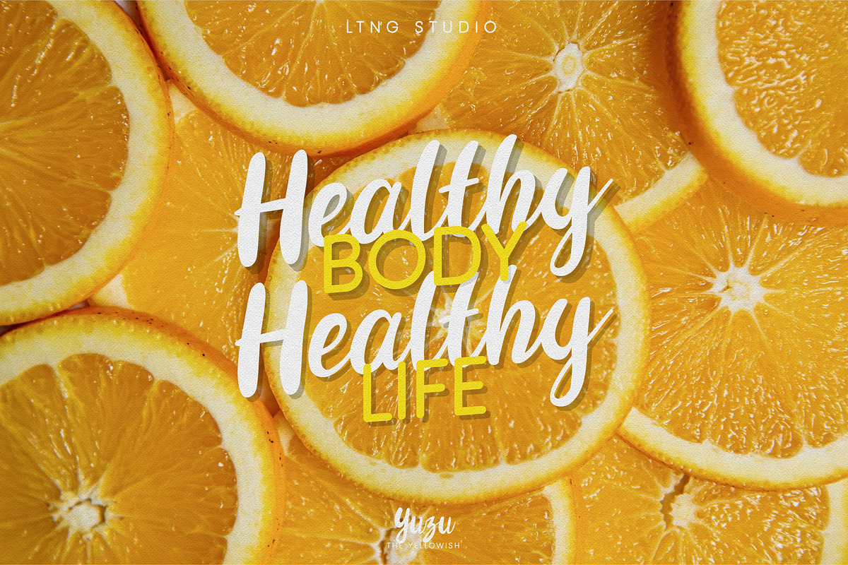 Yuzu The Yellowish Font Duo, a Script Font by LTNG STUDIO (Photo 4 of 13)