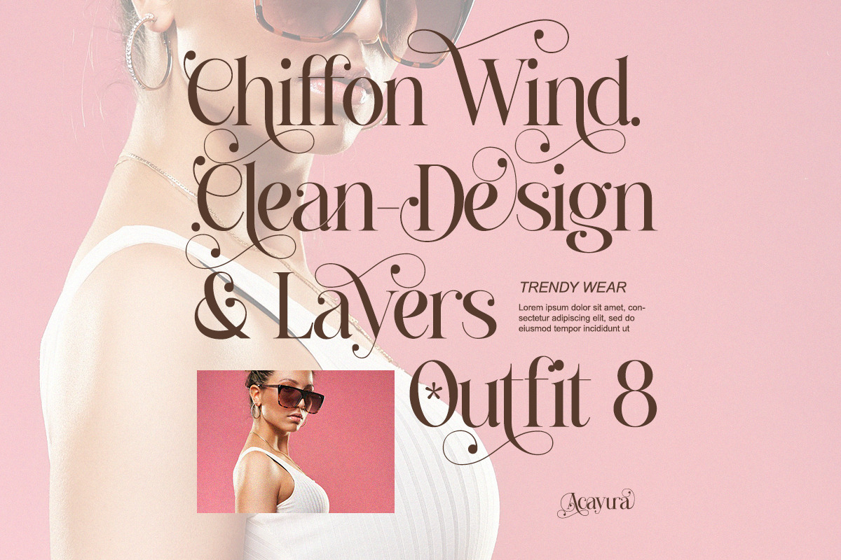 Acayura - Modern Elegant Luxury, a Serif Font by Qweera Studio (Photo 7 of 12)