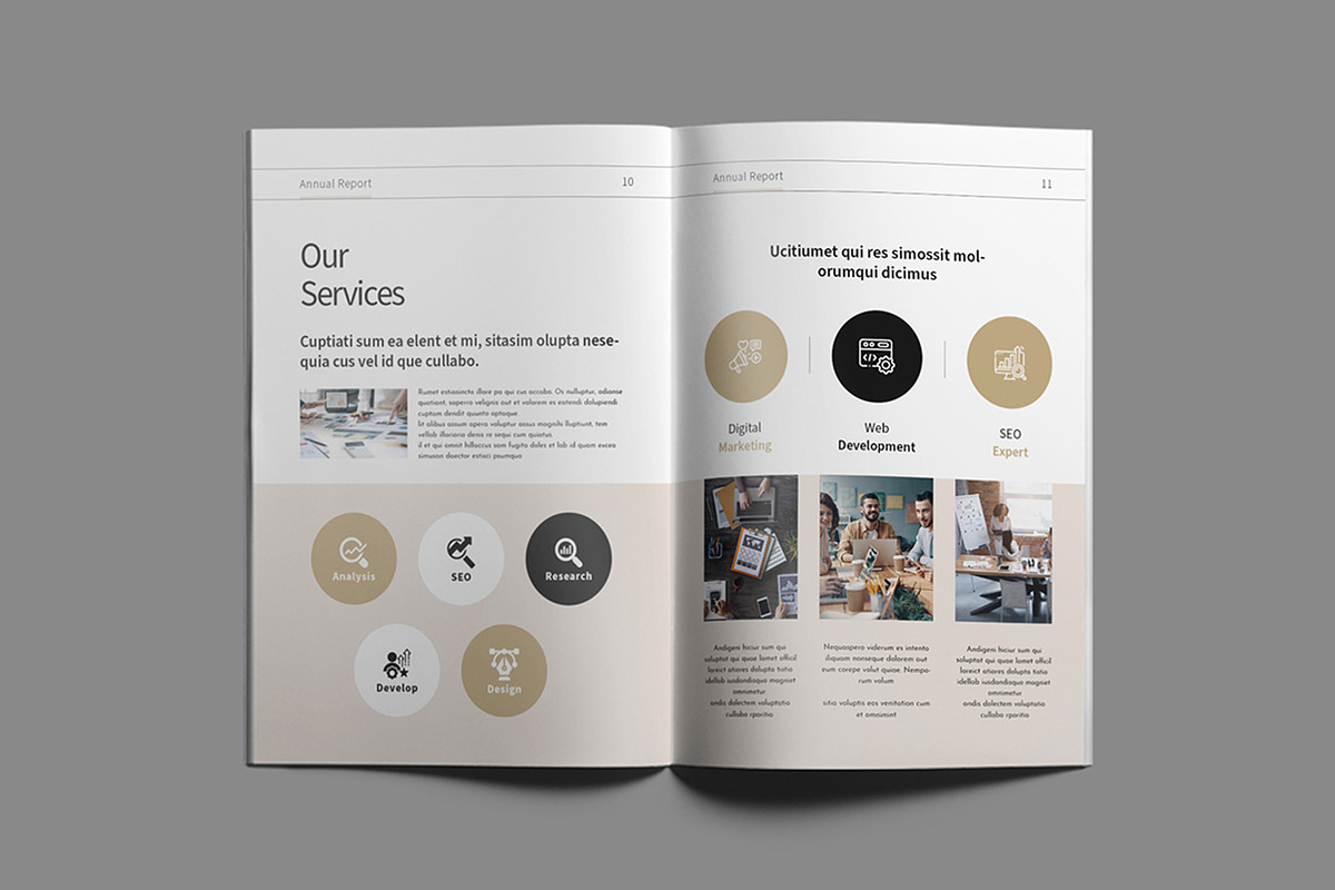 Annual Report Template, a Brochure Template by White Graphic (Photo 7 of 15)
