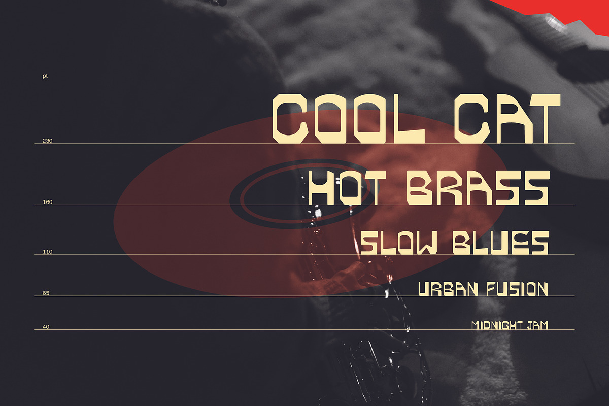 Saxoswings - Jazzy Geometric Font, a Sans Serif Font by riff.type (Photo 6 of 10)
