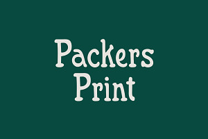 Packers Print Typeface