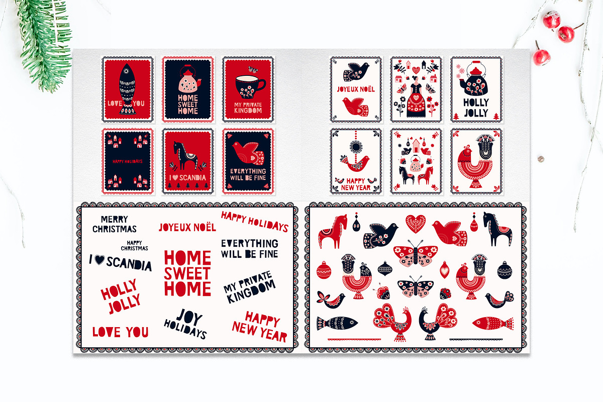 Scandinavian Christmas Bundle, an Animal Illustration by Chus Moreno Studio (Photo 11 of 15)