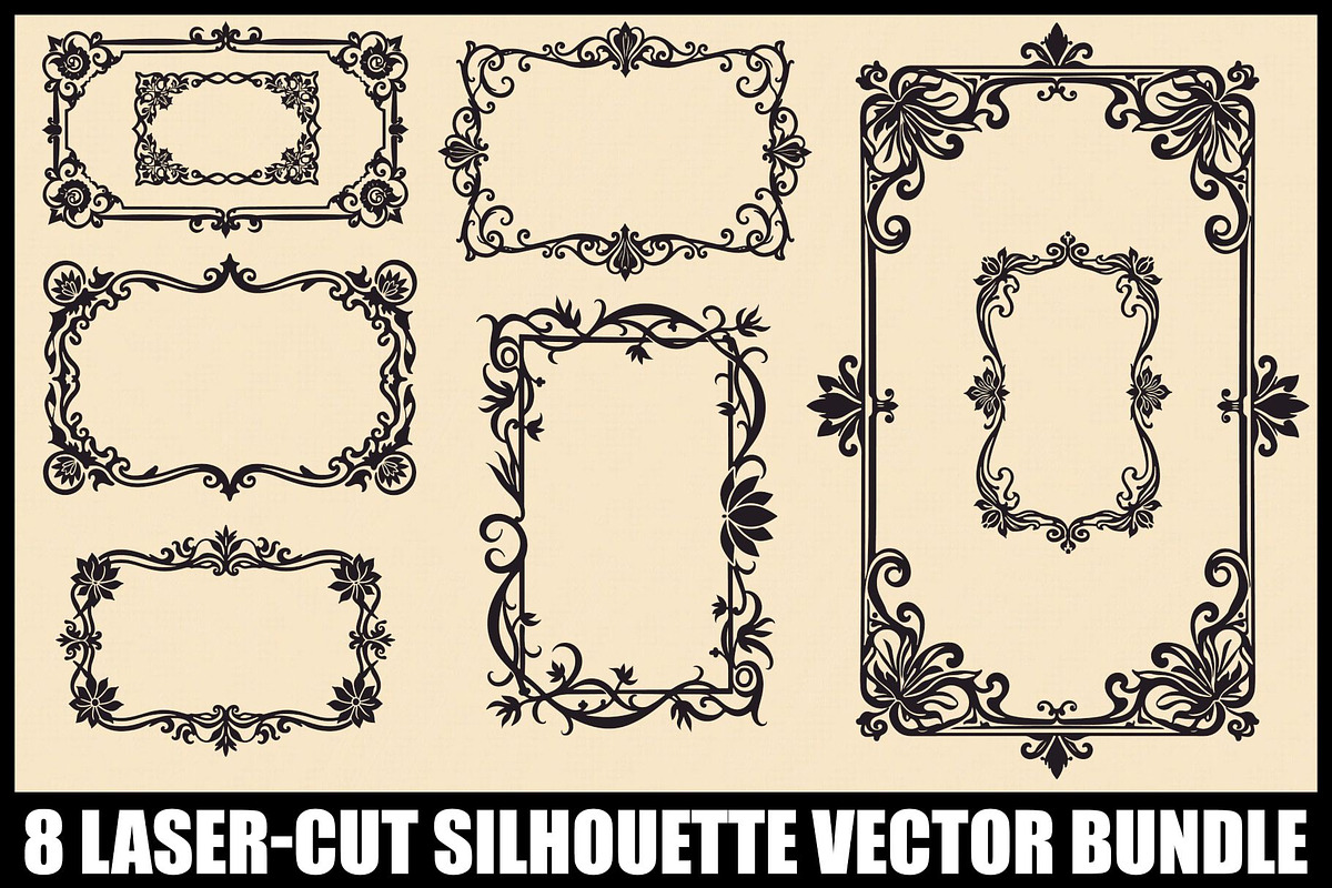 Baroque Ornament Laser Pack, an Illustration by Creativeshirt (Photo 1 of 9)