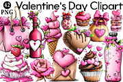 Watercolor Valentine's Day Clipart, an Illustration by Daily.Designs (Thumbnail 1 of 5)