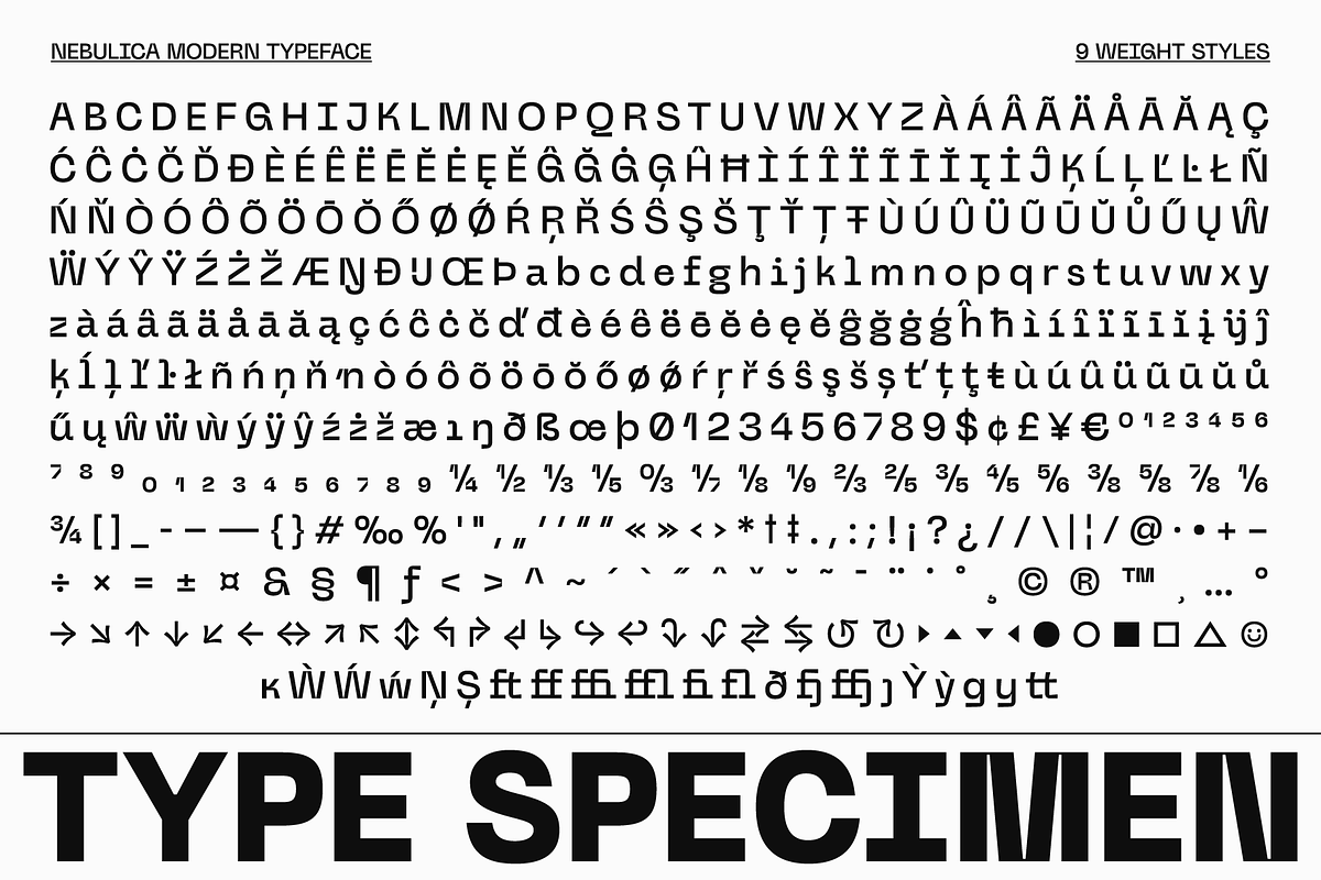 Nebulica - Geometric Family Font, a Sans Serif Font by Zarma Type (Photo 12 of 12)