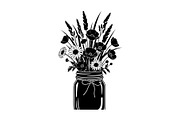 Wildflower Mason Jar SVG Bundle, an Illustration by Designs_River (Thumbnail 18 of 31)