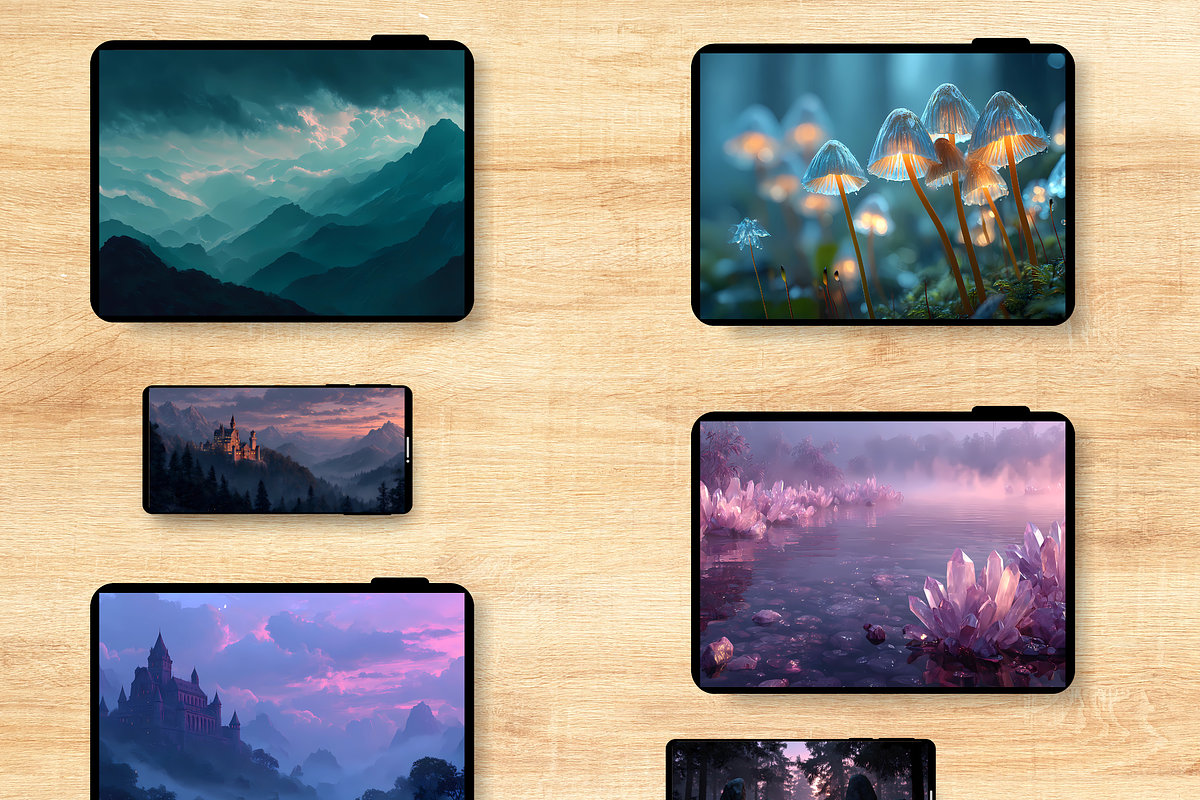 Magical Fantasy Landscape Wallpaper, a Background Graphic by LA Design (Photo 9 of 10)