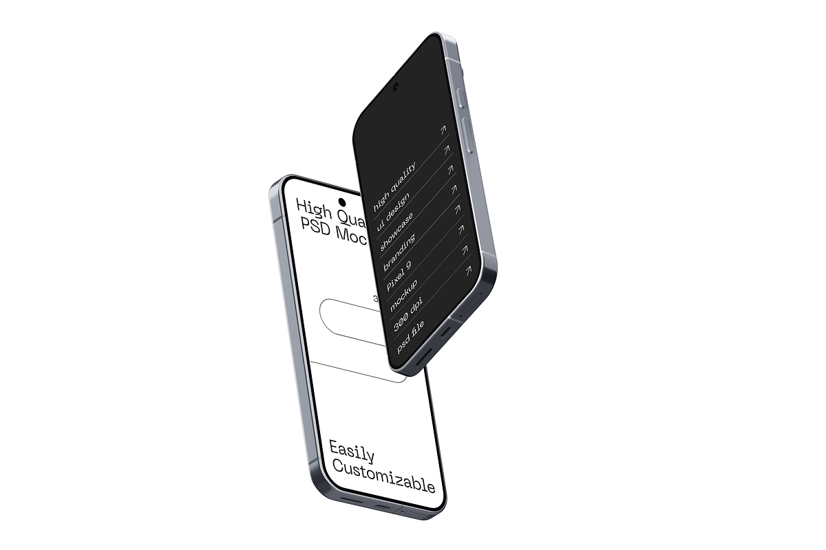 Pixel 9 Smartphone Mockup, a Device Mockup by Mockupdaddy (Photo 32 of 37)