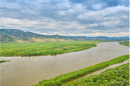 View of the Selenga River from Mount