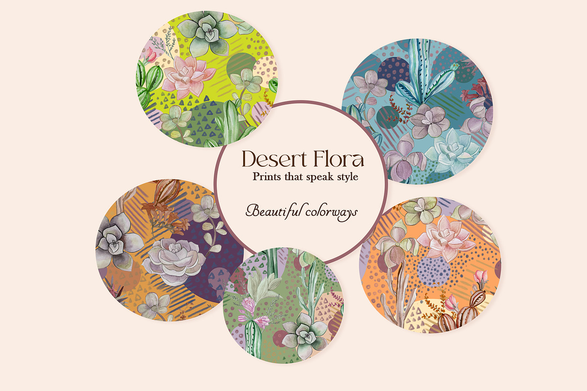 Desert Flora Prints & Patterns, a Pattern Graphic by GND ART STUDIO (Photo 2 of 8)