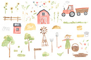FARM ANIMALS. Watercolor, an Animal Illustration by OlliArtDesign (Thumbnail 3 of 11)