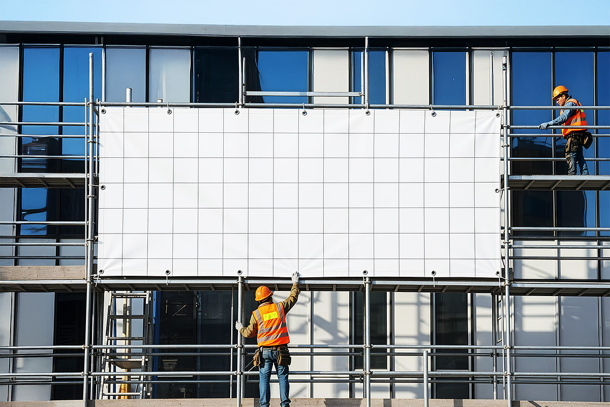Construction Banner Mockup, an Advertising Mockup by Nathatype (Photo 7 of 9)