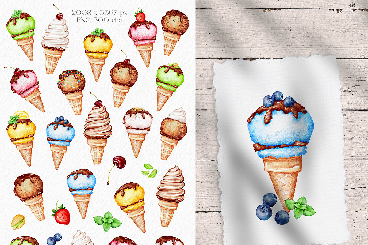 Holiday SWEETS Year-Round SET, a Food Illustration by Eva Katerina (Photo 7 of 13)