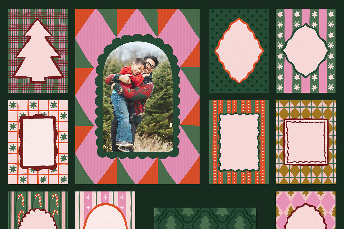 Merry Season - Frames & Backgrounds, an Object Graphic by ArtFM (Photo 5 of 12)
