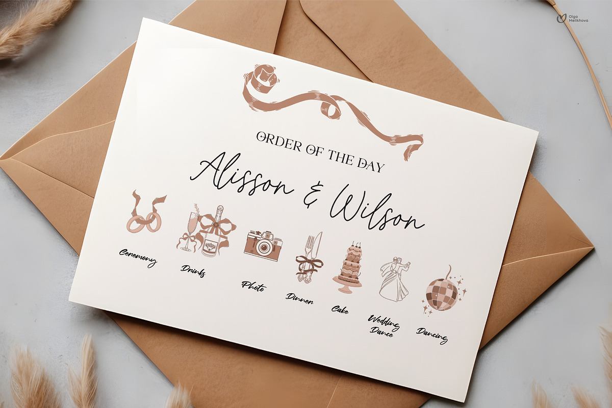 Hand Drawn Wedding Clipart Bundle, an Illustration by ollalya (Photo 7 of 10)