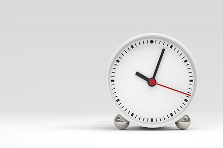 Clock face with hour minute and second hands about 10 o clock on, a Technology Photo by Ministocker