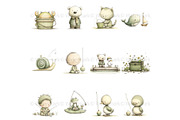 Fishing Watercolor Baby Shower, a Decorative Illustration by Nicole Branger Art (Thumbnail 7 of 21)