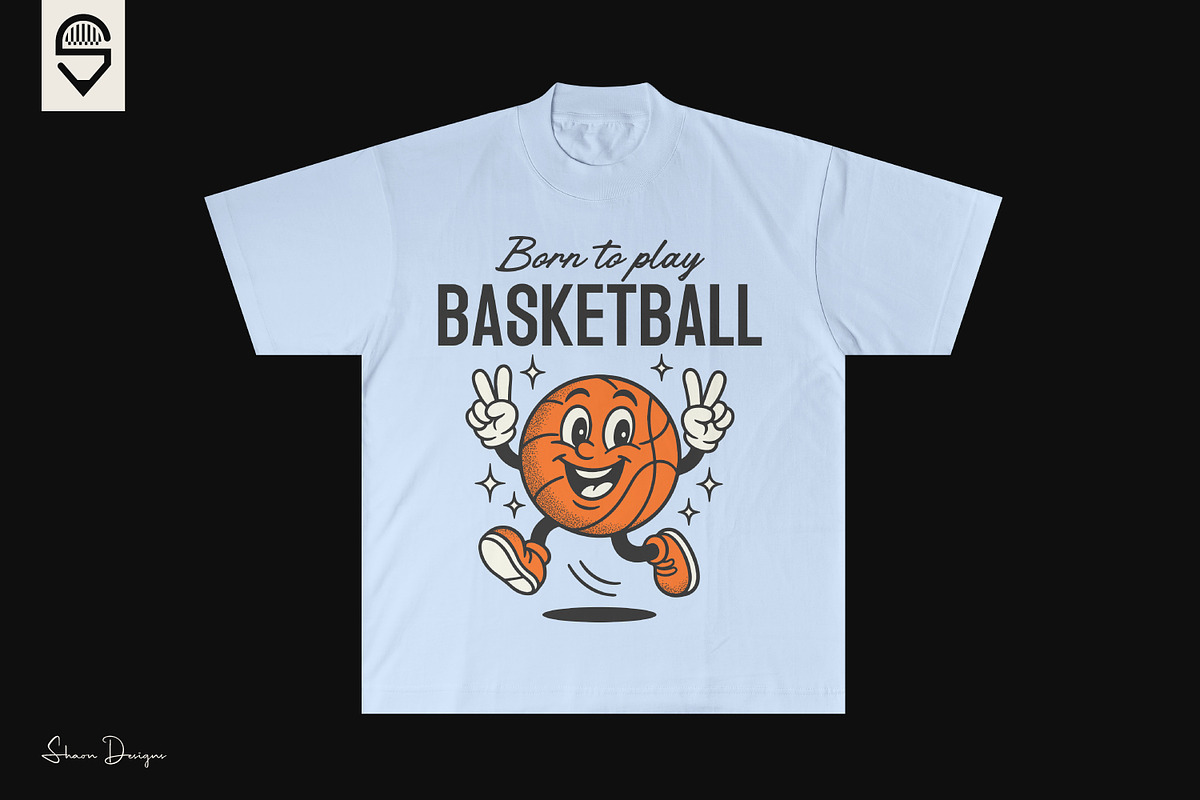 Born To Play Basketball – Retro, a Sport Illustration by shaondesigns (Photo 3 of 4)