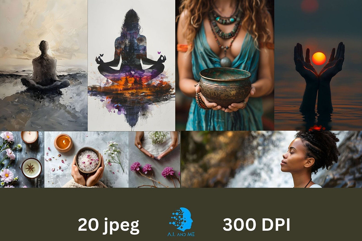 A Curated Collection for Meditation2, a Healthcare Illustration by AIandME (Photo 3 of 4)