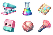 Cute Back to School Clipart, an Illustration by CreationArt (Thumbnail 3 of 5)