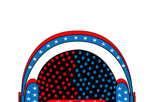 American Skull with Headphones, USA, a Graphic by TeaGraphicDesign