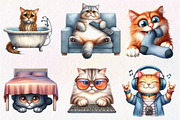 Funny Meme Cats Sublimation Clipart, an Illustration by CreationArt (Thumbnail 5 of 5)