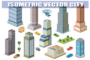 Isometric Set Of Skyscrapers