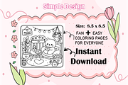 Hygge Corner Cute & Comfy Coloring, an Animal Illustration by Design Zone (Thumbnail 3 of 4)