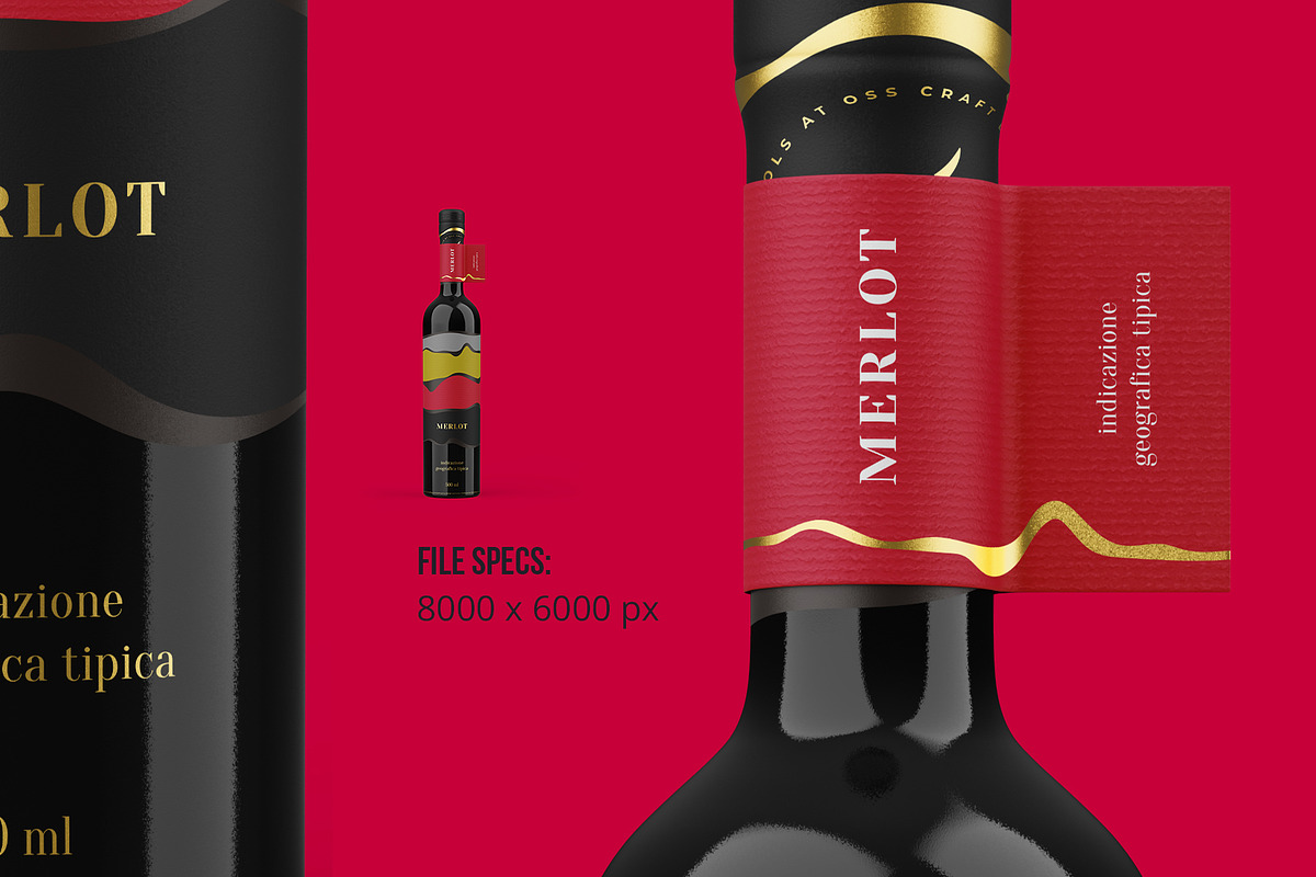 Ceramic Wine Bottle Mockup PRO, a Packaging Mockup by easymock (Photo 3 of 22)