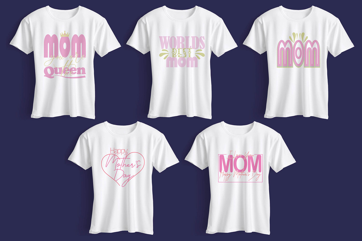 MOM T Shirt Design Bundle, a Print Template by Active Designers