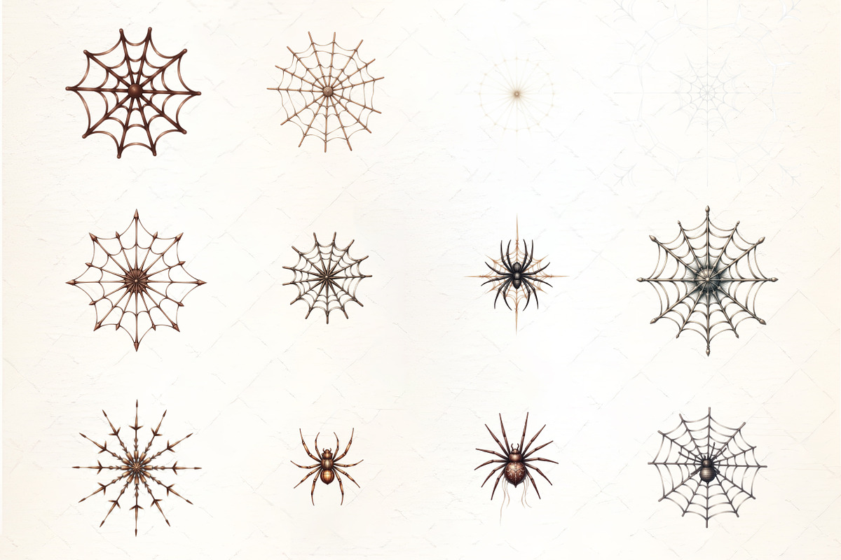 Spooky Spider Web Pattern Clipart, an Illustration by CrexoraLab (Photo 2 of 5)