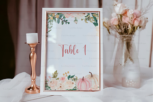 Wedding 5x7 Table Sign Mockup