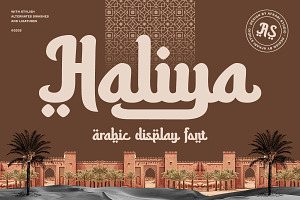 Haliya - Arabic Font Style Typeface, a Handwritten Font by Afkari Studio