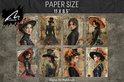 Victorian Girl Junk Journal Pages, a Person Illustration by Digital Art Mahdiseño (Thumbnail 4 of 10)