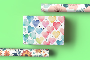 Gift Paper Roll Mockup Scene