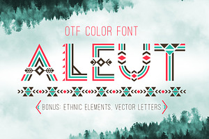 Tribal Aleut OTF Color Font.