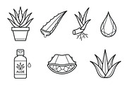 Bundles Set Organic Cosmetic Icons, an Outline Icon by adenpinkstore (Thumbnail 7 of 11)