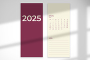 Red Plum 2025 Monthly Calendar, a Print Template by McLittle Stock (Thumbnail 2 of 6)