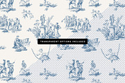 Chinoiserie Toile Seamless Patterns, a Pattern Graphic by Century Library (Thumbnail 4 of 8)