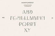 Avantgardist Modern Ligature Font, a Sans Serif Font by Laras Wonderland (Thumbnail 5 of 18)