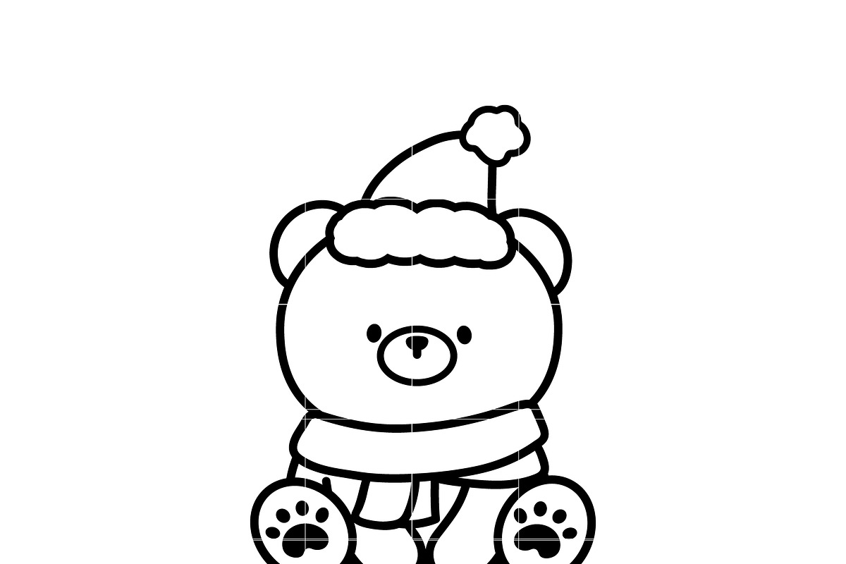 Cute Christmas Bear SVG for Cricut, an Illustration by TheHitShop (Photo 9 of 10)