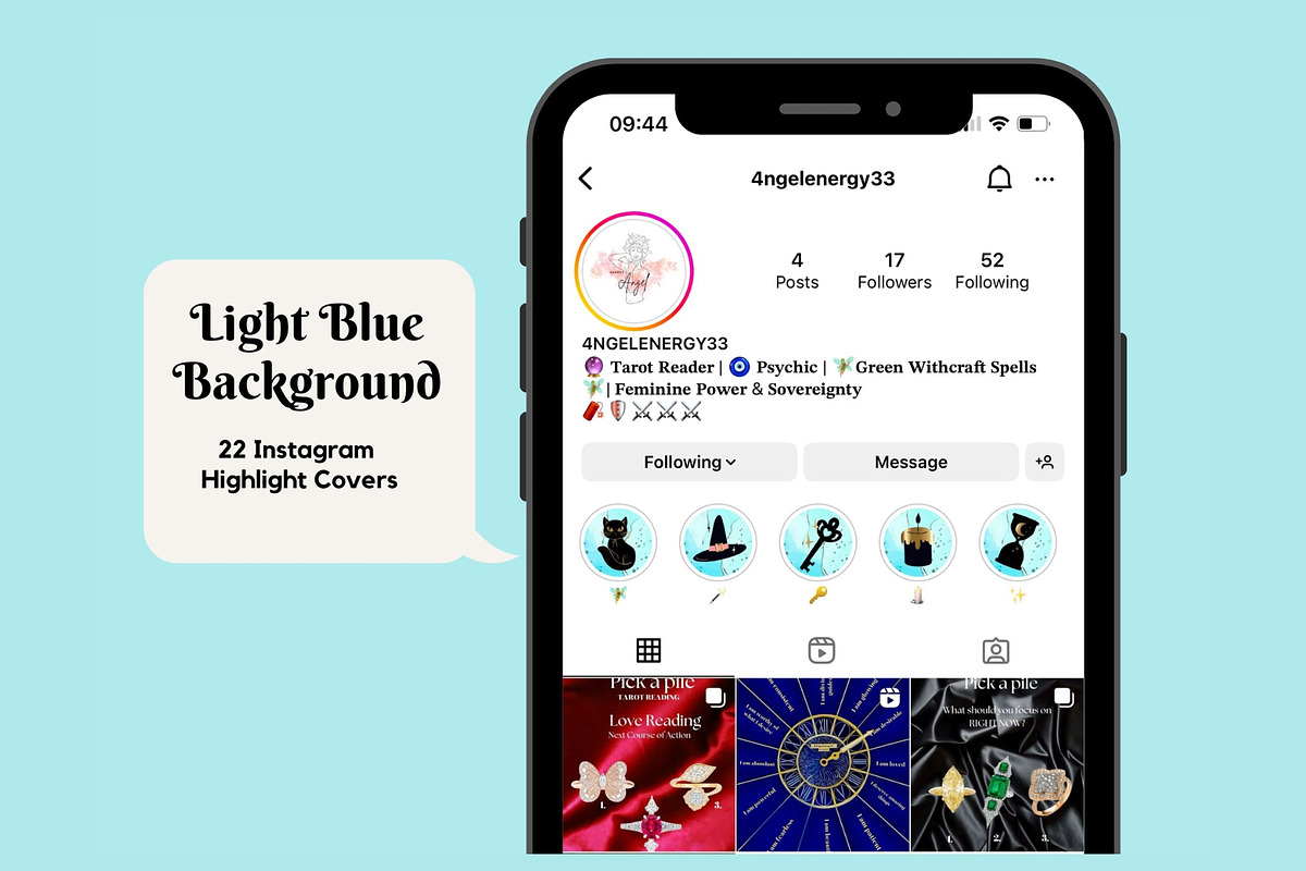 Mystical Turquoise Instagram Covers, a Marketing Template by CopertiniStudio (Photo 2 of 3)