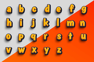 Comic Toon 3D Color Fonts