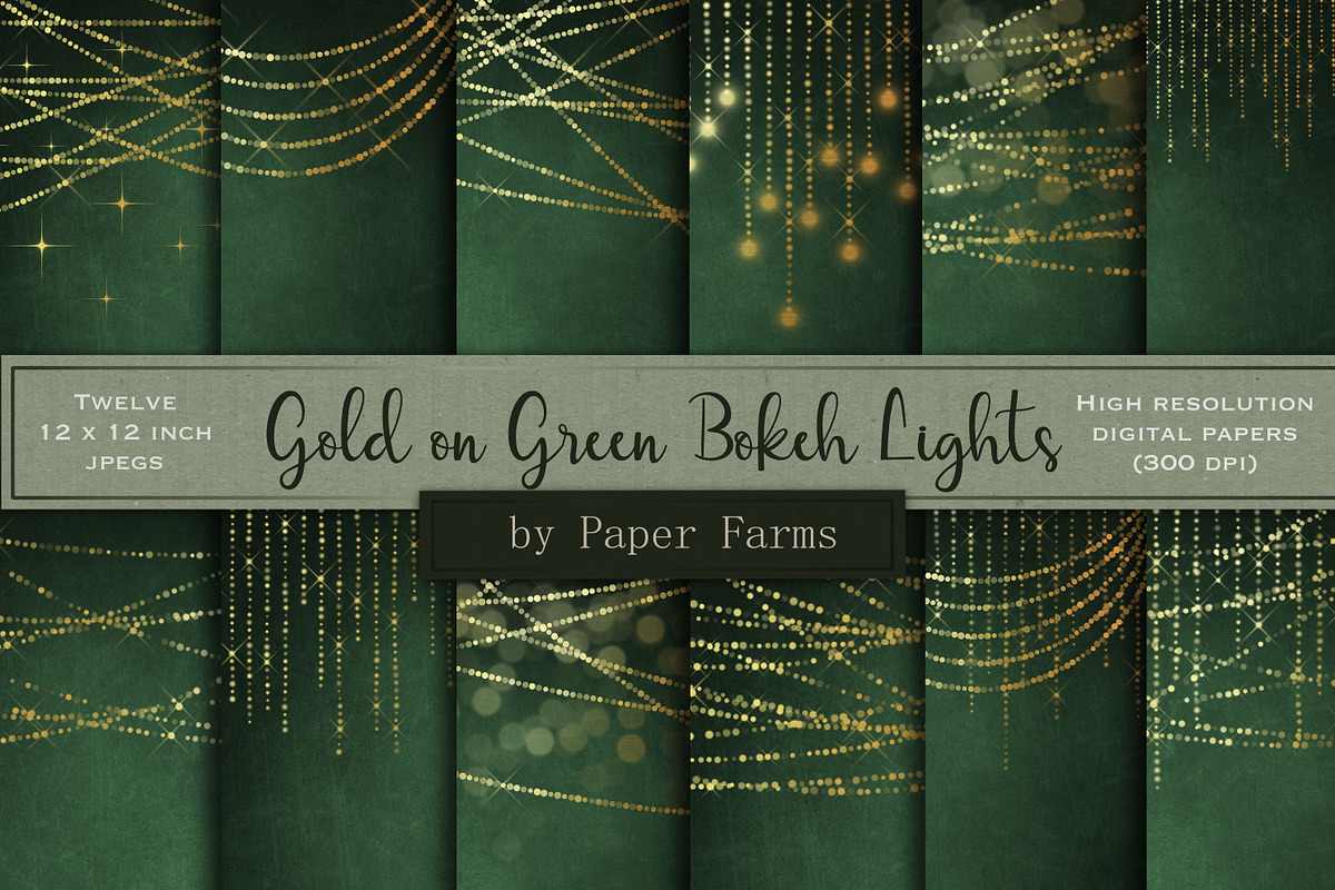 Gold bokeh lights, a Pattern Graphic by Paper Farms (Photo 1 of 2)