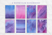 Violet backgrounds and strokes, a Background Graphic by LeriaArt watercolor (Thumbnail 3 of 5)