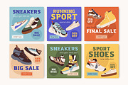 Fashion sneakers set + backgrounds, a Person Illustration by Good Studio (Thumbnail 6 of 6)